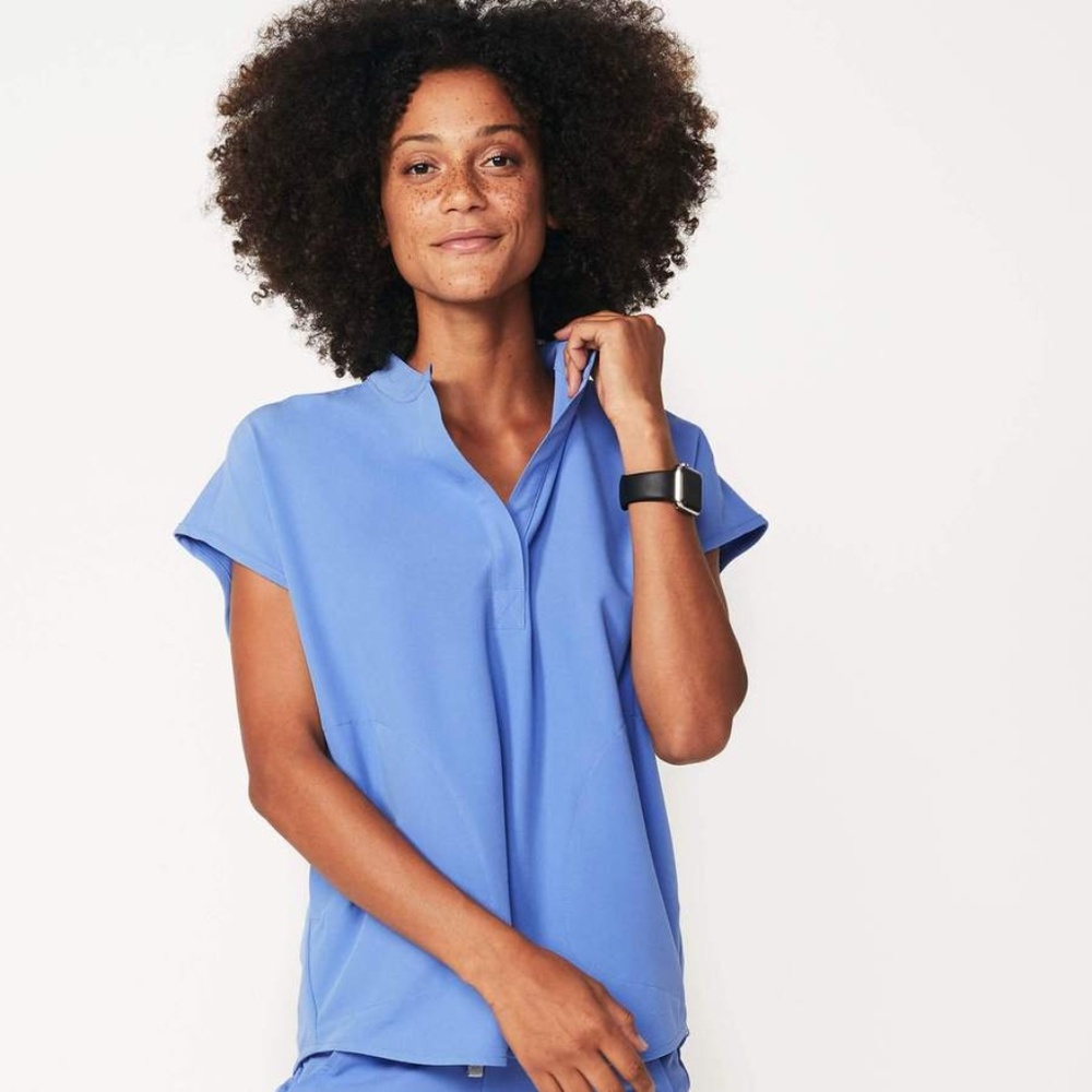 Figs Ceil Blue XS Rafael Top NWT